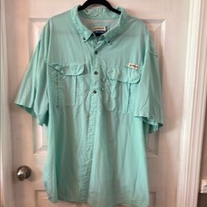 Magellan Outdoors Blue Casual Button Down Shirt Short Sleeve